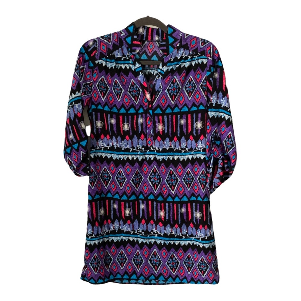 Si Avance Tunic Multi Color Light Weight Dress
